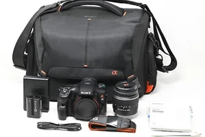 Sony Alpha 65 24.3MP Digital SLR DSLR Camera w/ 18-55mm Lens-Only 144 Shots-MINT - Picture 1 of 16