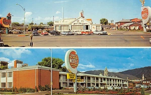 Postal de autos Covey's New America Motel Coffee Shop Roadside Salt Lake City años 60 - Imagen 1 de 2