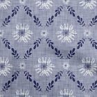 Oneoone Cotton Flex Dusty Blue Fabric Floral Dress Material Fabric-Tqp