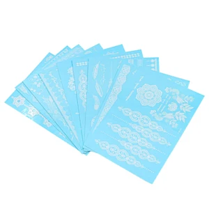 10PCS Weiß Henna Temporäre Tattoo Aufkleber Spitze Blume Mandala Blume Wasserdic - Bild 1 von 7