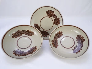 Vintage Steinzeug Keramik 3 Stück Servier Set Teller 8", 2 Schüsseln 7" schwer Wgt k22 - Bild 1 von 5