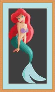 The Little Mermaid Ariel Cross Stitch Kit - Foto 1 di 2