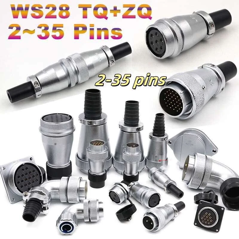 TQ+ZQ 2 3 4 7 8~35 Pins Waterproof Cable ConnectorsWS28 Aviation Plugs Sockets - Image 1 of 4