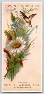 Victorian Trade Card 1883 Edwin C. Burt and Company Fine Shoes New York Calendar - Picture 1 of 7