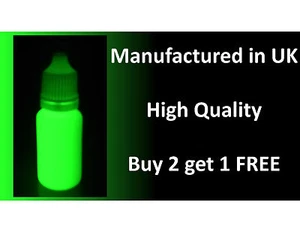Glow in the Dark Paint 10ml Bottle High Quality Made in UK - Buy 2 Get 1 FREE - Picture 1 of 3