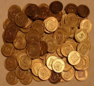Lot of 100 Ancient Widows Widow's Mites on Modern Israel Israeli 5 Agorot Coin - Picture 1 of 2