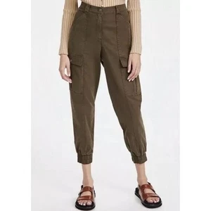 Cinq a' Sept Women's Skinny Cotton Blend Kelly Cargo Pants in Olive Small $295 - Picture 1 of 4