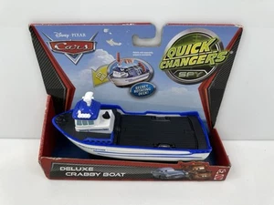 Rara Disney Cars Quick Changers Spy Deluxe Crabby Boat & Finn McMissile NOS - Foto 1 di 7