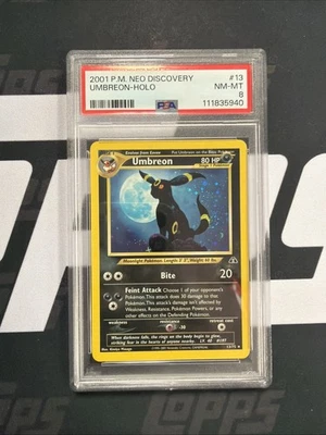 2001 Pokemon Neo Discovery Umbreon Holo PSA 8 13/75 - Image 1 of 2