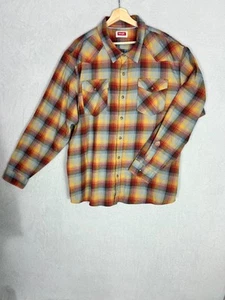 Wrangler, Herren Langarmhemd mehrfarbig kariert Druckknopf, Größe XXXL - Bild 1 von 7