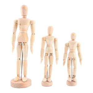 1 pc Draw Sketch Supplies Action Toy Figures Wooden Toy Figure Model Mannequin - Picture 1 of 15