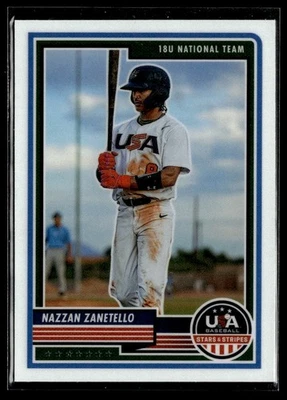 2023 Panini USA Baseball Stars and Stripes #20 Nazzan Zanetello - Image 1 of 2