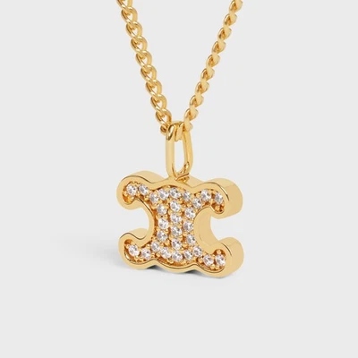 Lujo Oro y Plata Circón Francés Doble Letra C Mujer Collar Cadena Foto 1 de 4