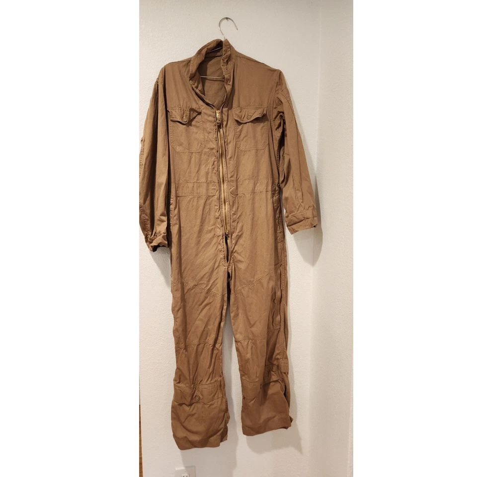 Vintage WWII US Military Aviator Flight Suit Summer summer Type S 40M Drybak - Image 1 of 4