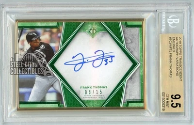 Frank Thomas 2019 Transcendent Variation Emerald Auto Card TCVA-FTJ 8/15 BGS 9.5 - Image 1 of 2
