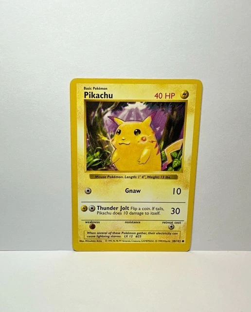 Pikachu Pokémon TCG Shadowless Individual Collectible Card Game