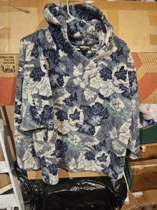 Sunbuster Fleece Jacket Mens Medium Hoodie Pullover Blue Vintage - Picture 1 of 3