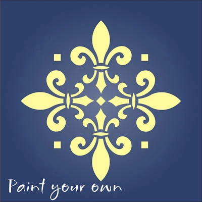 Plantilla Flor Decorativa 8" Diseño Azulejos Arte de Pared Hágalo Usted Mismo País Hágalo Usted Mismo Artesanía Letreros Foto 1 de 4