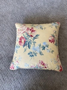 Vintage Ralph Lauren Throw Pillow Floral Cotton Parsonage Flora Yellow 18x18 - Picture 1 of 7