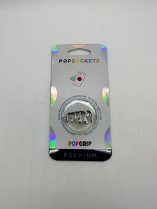 PREMIUM Popsockets Popgrip -Chrome Drip Silver - NIB - Picture 1 of 4