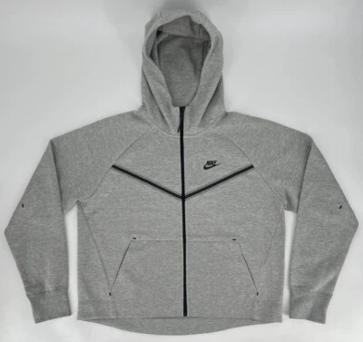 Nike Hoodie Womens Large-Tall Sportswear Tech Fleece Grey Windrunner CW4298-063 - Image 1 of 4