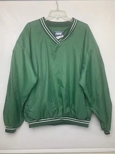 MEN'S VINTAGE BIKE ATHLETIC CO. GREEN WINDBREAKER PULLOVER V-NECK JACKET XL - Picture 1 of 6