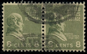USA - 1938 - Presidential Issue - Martin Van Buren - 8¢ x2 - #3398 - Picture 1 of 1