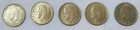SPAIN 🇪🇦 ONE (1) PESETA COINS /  COMPLETE SET (1976, 1977, 1978, 1979 & 1980)