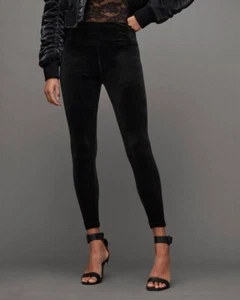 Leggings Black Velvet & Spandex Women's Size Small by Metaphor Basics NWT - Picture 1 of 6