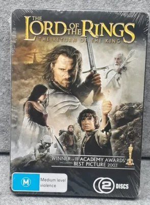NEW: LORD OF THE RINGS Return of the King Movie STEELCASE DVD Set Region 4 PAL - Image 1 of 2