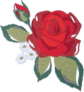 Sizzix Thinlits Layered Rose by Lisa Jones Flower Cutting Dies 664496 NEW - Picture 1 of 9