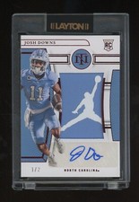 2023 National Treasures Collegiate Josh Downs RPA RC Jordan Logo Patch AUTO 1/2