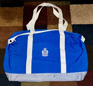 Gitano Blue & White 90s Windbreaker Gym Bag (20”x14”) - Vintage - Picture 1 of 5