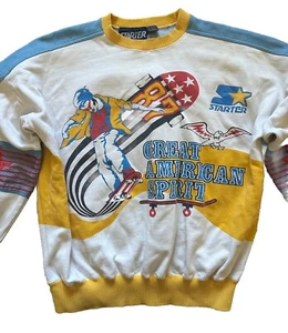 Vintage Skate Great American Spirit Starter Sweatshirt Competition USA 80s Large - Picture 1 of 12