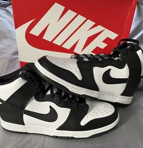 Mens Nike Dunk High Top Black White Panda DD1399-105 New In Box Size 13 - Picture 1 of 9