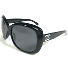 Chanel Sunglasses Black Round Frames with Gray Lenses and Silver Accents  の公認海外通販｜セカイモン