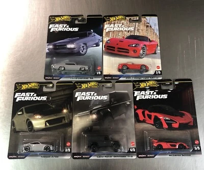 HOT WHEELS 2025 FAST & FURIOUS  MIX 1 CASE J  (SET OF 5) NISSAN  CHEVELLE, VIPER - Image 1 of 4