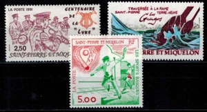 Par de estampillas de San Pedro y Miquelón n.º 545 546 y 547 Nuevo ** MNH - Imagen 1 de 1