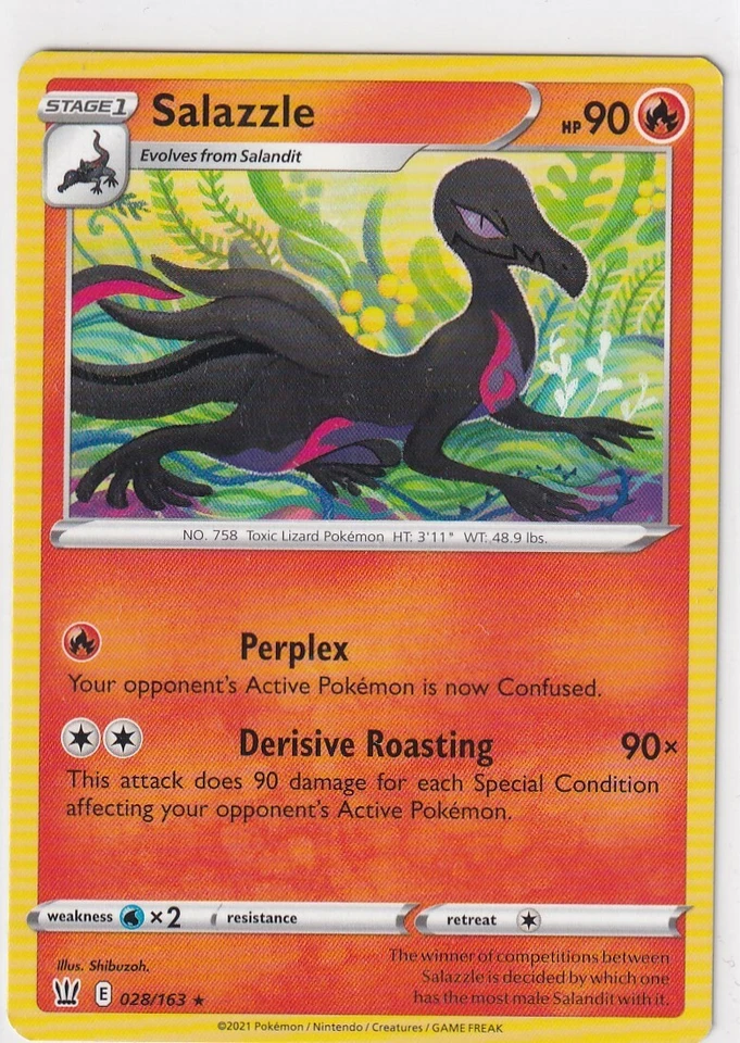 Pokemon Karte Kampfstile Nr. 28/163 Salazzle englisch - Bild 1 von 1