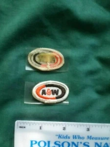 NEW A&W Root Beer Restaurant 1970's Uniform White Mini Patch 1 1/2" Wide - Picture 1 of 1