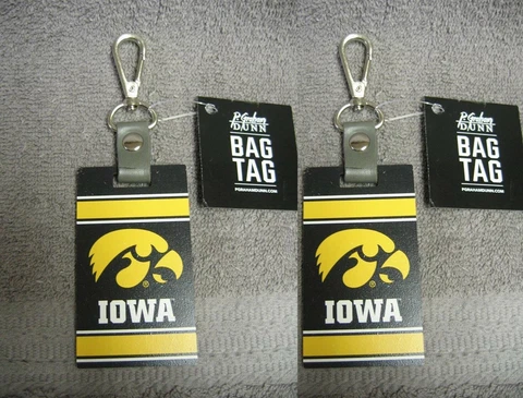 Iowa Hawkeyes  Bag Tag / Luggage Tag Pair (2 Total) ***BRAND NEW*** Cover