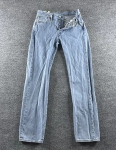 Levis Jeans Mens 28x32 Blue 501 Straight Leg Button Fly Light Wash Denim Tab - Picture 1 of 7