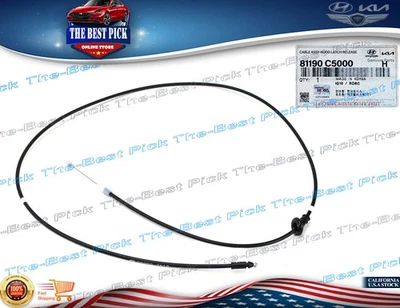 ⭐GENUINE⭐OEM 抽油烟机闩锁释放电缆长适用于 2016 - 2020 起亚索伦托 81190C5000 — 第 1/4 张图片