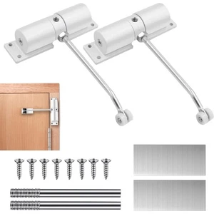 Türschließer, Automatik, Innentür, Selbstklebend, 2 Stück, Weiß, 40kg - Bild 1 von 10