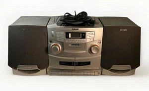 Sony Ghettoblaster CFD-ZW755 CD Radio Kassette abnehmbare Lautsprecher Mega Bass 2001 - Bild 1 von 14