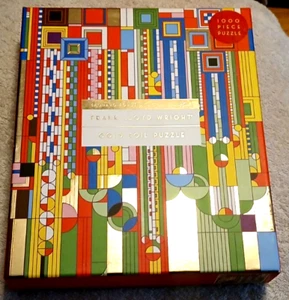 Frank Lloyd Wright Saguaro Forms & Cactus Flowers Galison Gold Foil Puzzle 1000 - Picture 1 of 5