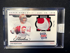 2022 Panini Flawless - Joe Montana Super Bowl Swatches Platinum 1/1 !!