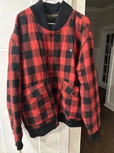 STAPLE BROADWAY WENDEJACKE PIGEON LOGO kariert schwarz rot / dunkeloliv 2XL - Bild 1 von 6