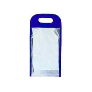 sibel Trousse/sac transparente/pvc pour toilette/accessoires avec poignées bleue