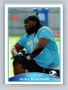 Topps 2009 refractor cromado Duke Robinson RC #TC146 Carolina Panthers - Imagen 1 de 2